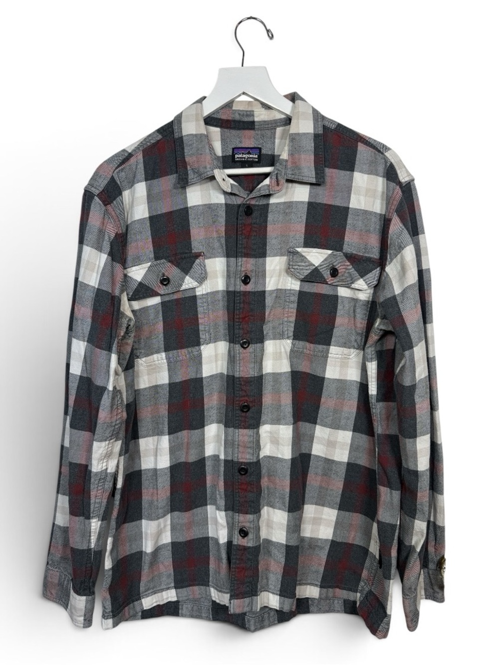 Patagonia Long-Sleeved Organic Cotton Midweight Fjord Flannel Shirt M-420 Sz L